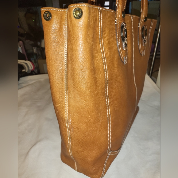 Banana Republic brown Chatham XL leather shopper tote purse - Picture 3 of 12